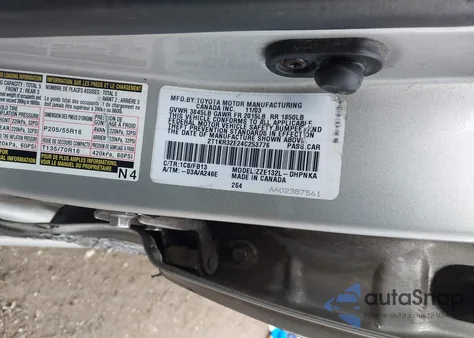 2004 Toyota Matrix Xr from USA, damaged, VIN 2T1KR32E24C253776